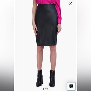 Ookie & Lala Faux Leather Pencil Skirt